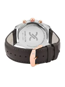 Daniel Klein Men Brass Dial & Leather Straps Analogue Watch DK.1.14291-1