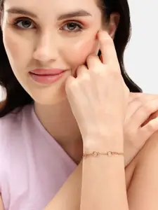 DressBerry 18kt Rose Gold Plated with Double Chain Wraparound Bracelet