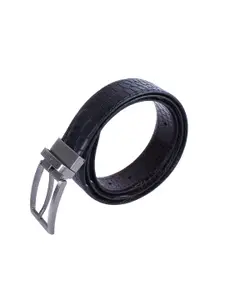 Calvadoss Men Textured Leather Reversible Formal Belt