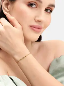 DressBerry 18kt Gold Plated with Leaf Charm Bracelet