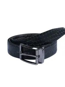 Calvadoss Men Textured Leather Reversible Formal Belt