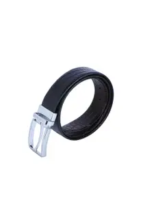 Calvadoss Men Textured Leather Reversible Formal Belt