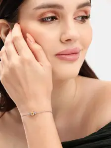 DressBerry Rhodium Plated with CZ Charm Bracelet