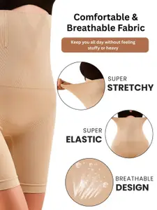 Sizi Women Cotton High Waist Anti Rolling Tummy Tucker Shapewear