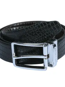Calvadoss Men Textured Leather Reversible Formal Belt