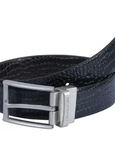 Calvadoss Men Textured Leather Reversible Formal Belt