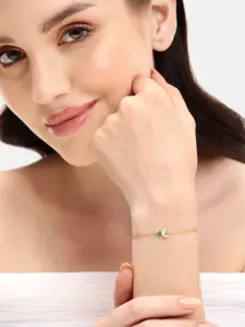 DressBerry 18kt Gold Plated with CZ Charm Bracelet