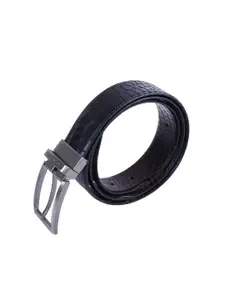 Calvadoss Men Textured Leather Reversible Formal Belt