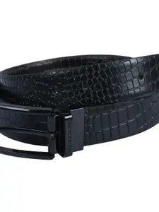 Calvadoss Men Textured Leather Reversible Formal Belt