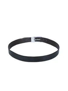 Calvadoss Men Textured Leather Reversible Belt