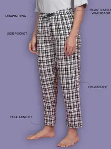 Kryptic Pack Of 2 Pure Cotton Mid-Rise Lounge Pants