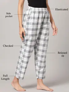 Kryptic Women Pack Of 2 Pure Cotton Mid-Rise Lounge Pants