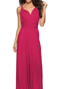 StyleCast V-Neck Solid Sleeveless A-Line Maxi Dress