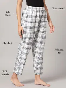 Kryptic Women Pack Of 2 Pure Cotton Mid-Rise Lounge Pants