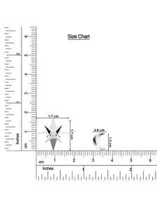 Kicky And Perky 925 Sterling Silver Rhodium-Plated Artificial Stones Pendant with Chain