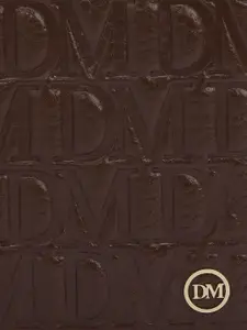 Da Milano Men Geometric Textured Leather Two Fold Wallet