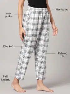 Kryptic Women Pack Of 2 Pure Cotton Mid-Rise Lounge Pants