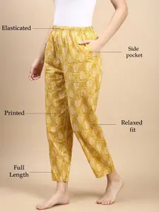 Kryptic Pack Of 2 Pure Cotton Mid-Rise Lounge Pants