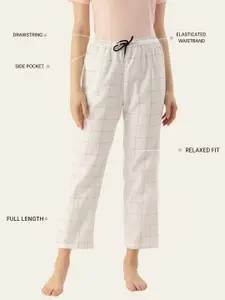 Kryptic Women Pack Of 2 Pure Cotton Mid-Rise Lounge Pants