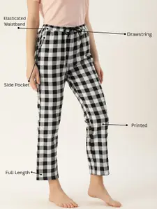 Kryptic Women Pack Of 2 Pure Cotton Mid-Rise Lounge Pants