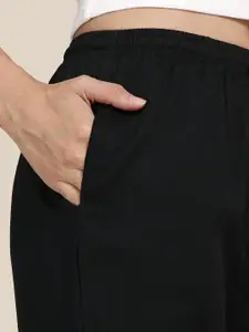 Kryptic Pack Of 2 Pure Cotton Mid-Rise Lounge Pants