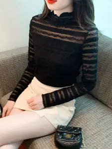 StyleCast Women Horizontal Stripes Striped Regular Top