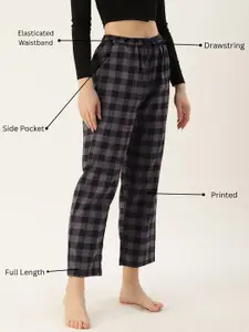 Kryptic Pack Of 2 Pure Cotton Mid-Rise Lounge Pants