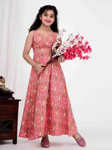 DMP FASHION Girls Floral Printed Cotton Top