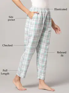 Kryptic Pack Of 2 Pure Cotton Mid-Rise Lounge Pants