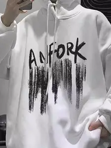 StyleCast x Revolte Men Printed Hooded Sweatshirt