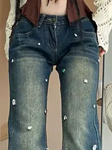 StyleCast x Revolte Women High-Rise Light Fade Clean Look Stretchable Bootcut Jeans