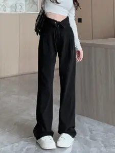 StyleCast Women Straight Fit High-Rise Low Distress Jeans