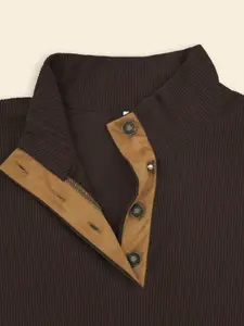 StyleCast Men Cotton Checked Sweatshirt