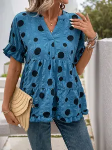 StyleCast x Revolte Women Polka Dot Opaque Printed Casual Shirt