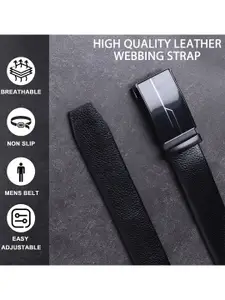 The Roadster Lifestyle Co. Set Of 2 Geninue Leather Textured Formal Belts