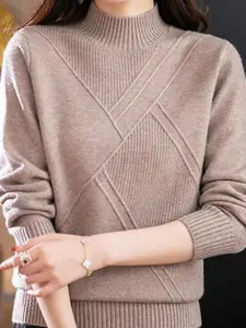 StyleCast Women Checked Pullover