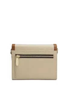 Da Milano Women Textured Leather Envelope With Zip Coin Pocket