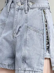 StyleCast Women Washed Denim Shorts