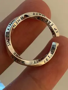 StyleCast Elegant Silver-Toned Circular Shaped Open Finger Ring