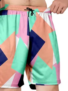 Moda Rapido Pack of 2 Men Checked Printed Shorts