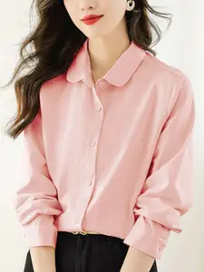 StyleCast Cotton Solid Shirt Style Top