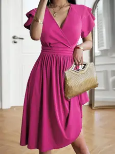 StyleCast x Revolte Women V-neck Fit & Flared Dress