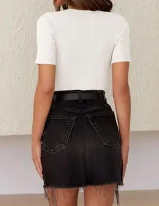 StyleCast x Revolte Ribbed Round Neck Fitted Top