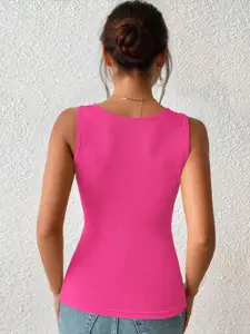 StyleCast Women Keyhole Neck Fitted Top