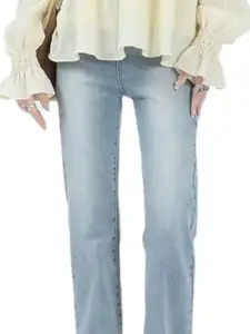 StyleCast Women Low Distress Light Fade Jeans