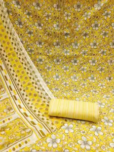 Panzora Floral Printed Cotton Unstitched Dress Material