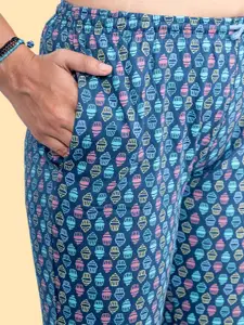 Kryptic Pack Of 2 Printed Pure Cotton Relaxed-Fit Lounge Pants