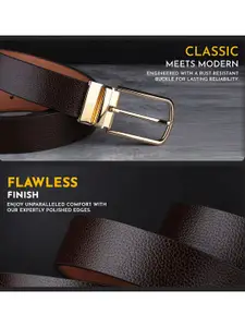 Provogue Men Textured Leather Formal Belt