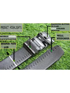 The Roadster Lifestyle Co. Set Of 2 Geninue Leather Textured Belts