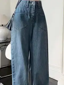 StyleCast Women Straight Fit High-Rise Jeans